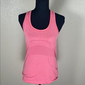 Lululemon Peach Athletica Tank Top Patterned Work Out Top